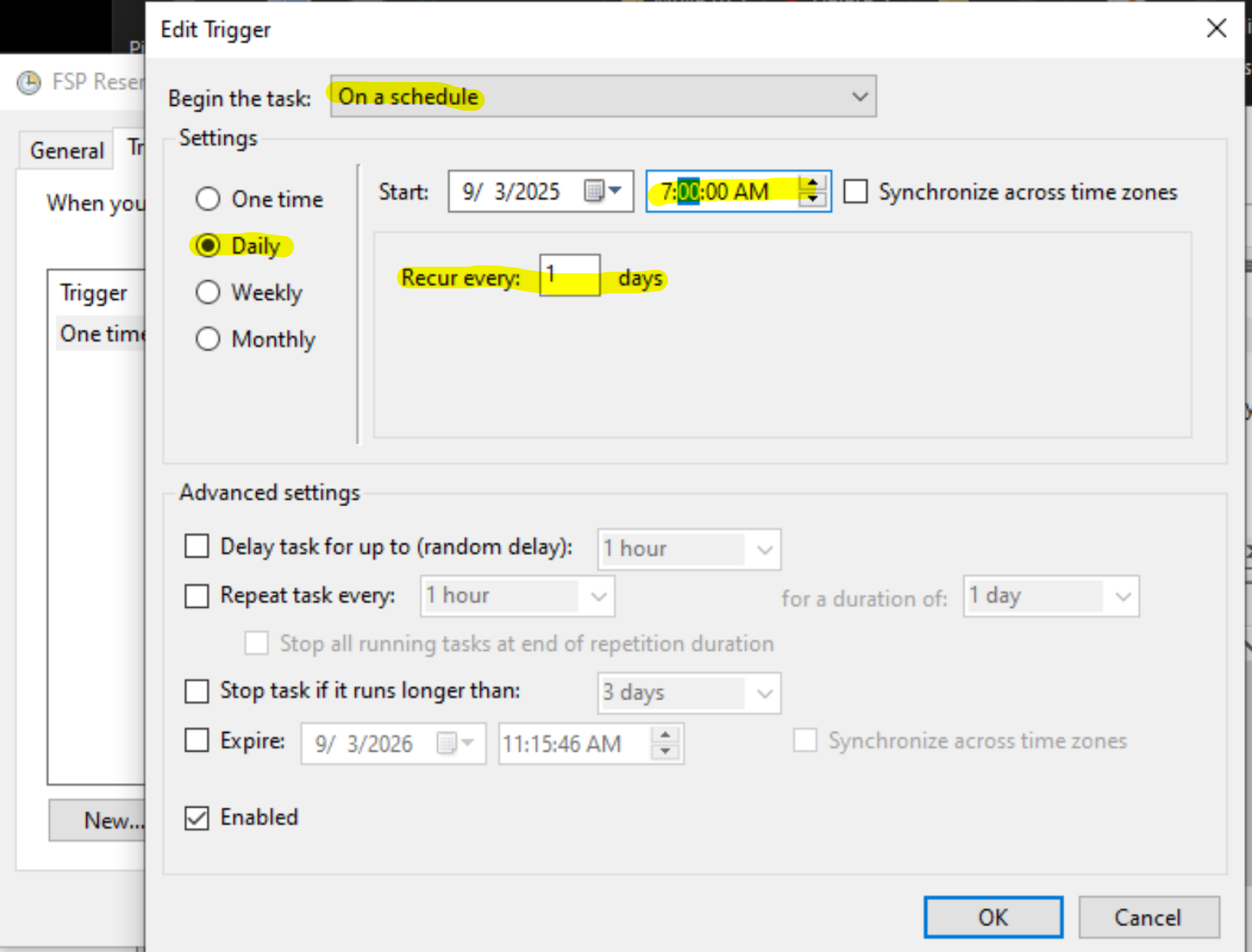 Create Trigger Create Trigger